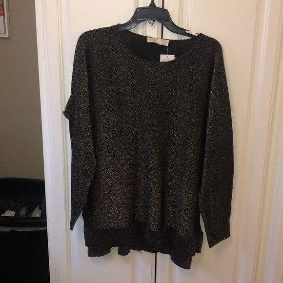 NWT Metallic sweater Black/Gold Michael Kors - Picture 1 of 8